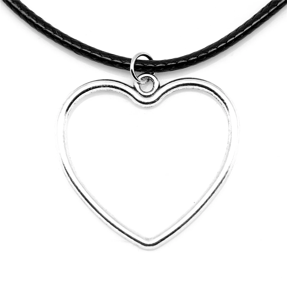 

1 Piece Skeleton Peach Heart Necklace On The Neck Diy Jewelry 29x30mm