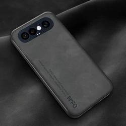 Shockproof Matte Leather Soft Back Cover - Skin Feel Case for Vivo S50Pro Mini (Dark Grey)