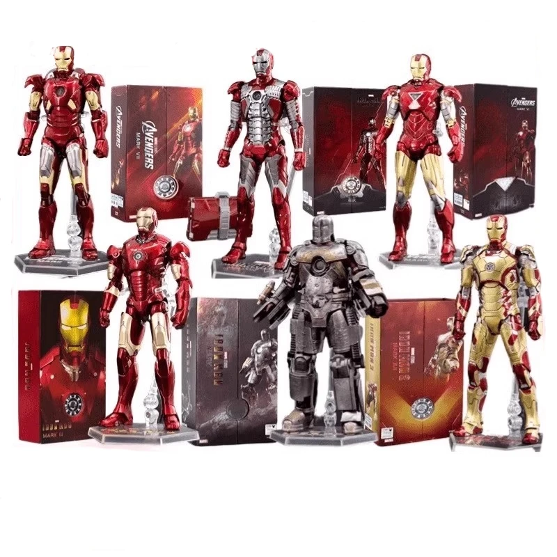 Iron Man Animation Periferiche Figure Mk50 Marvel 6 Avengers 5 Mark 85 Action Figure Luminose Modello Giocattoli Ornamenti Regali