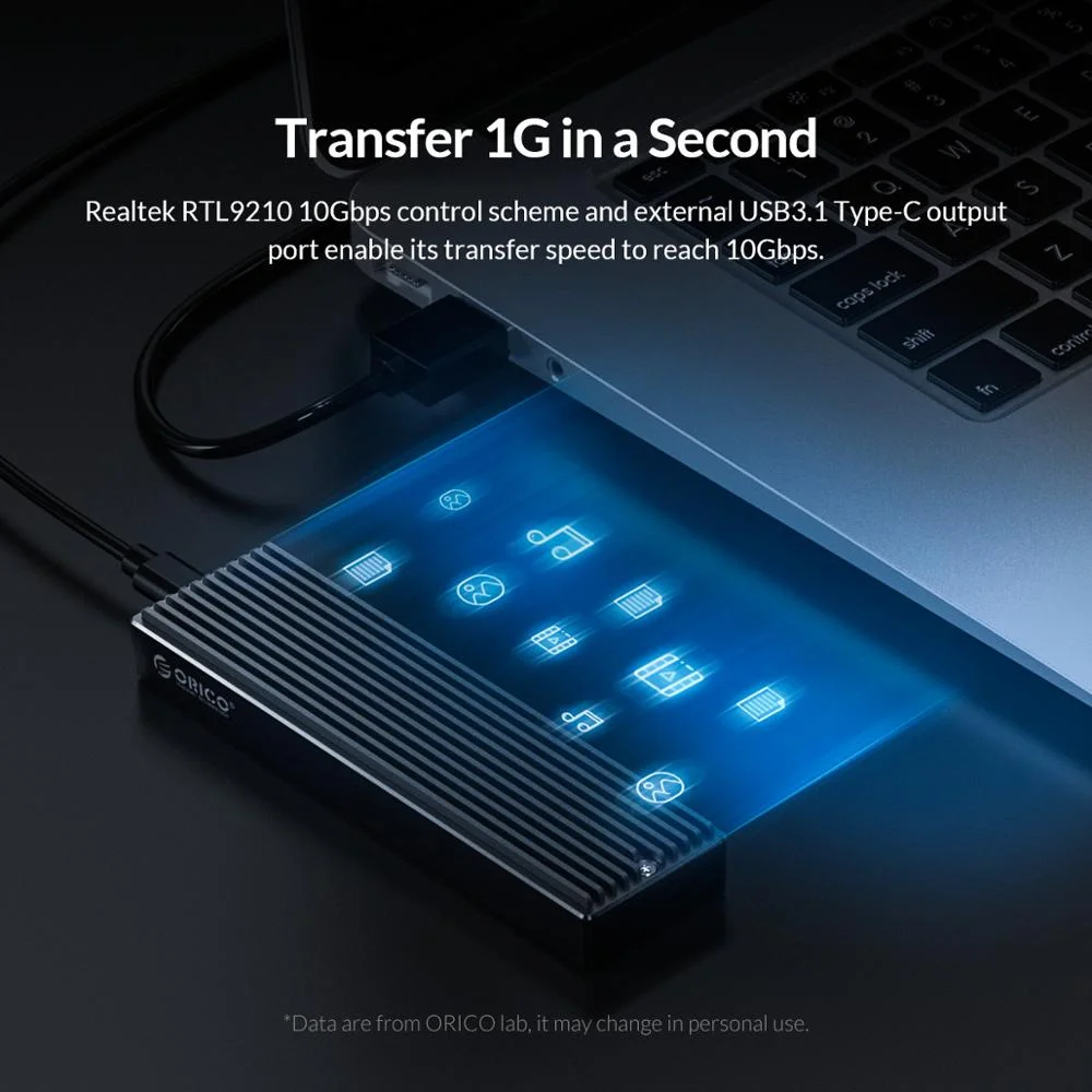 Orico-nvme Gabinete Case Ssd m2 Sata Ngff Usb Gen2 10gbps Case Ssd Pcie 5gbps Nvme Sata Pcie - Imagem 5
