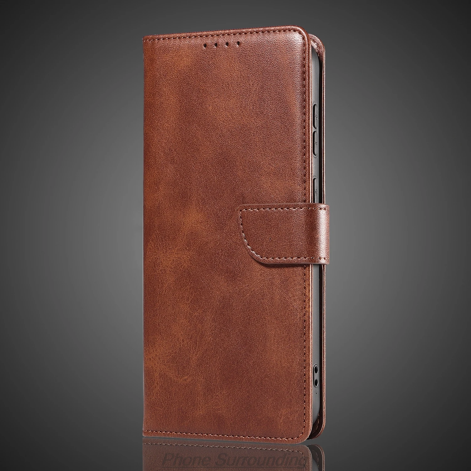 Premium PU Leather Wallet Flip Case - Elegant Protective Cover and Holster