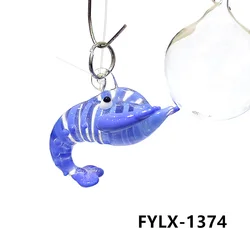 Miniature Floating Glass Lobster Aquarium Decoration Ornament - About 3.5cm (DEEP BLUE)