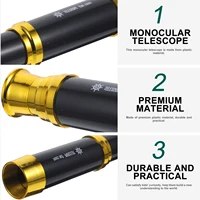 Plastic Pirate Retro Pirate Pocket Monocular Zoomable Portable Captain Toys Monocular Telescope Handheld Telescope Pirate Toy 2