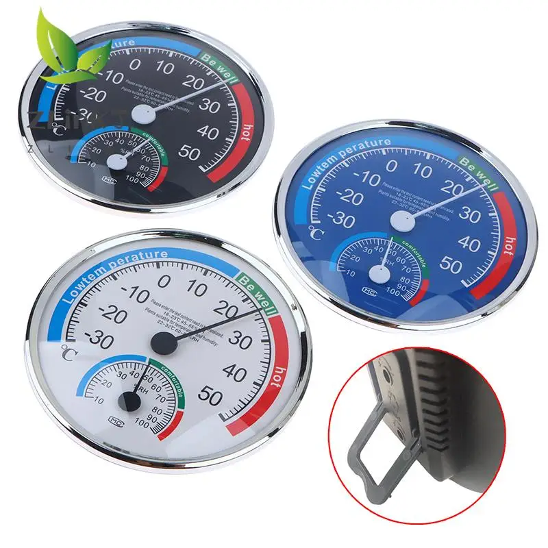 

Indoor Offices Mini Round Pointer -30℃-50℃ Temperature Meter 20%-100% Hygrometer Analog Thermometer Monitor Humidity Gauge