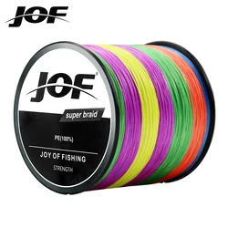 JOF Premium 8-Strand Braided Fishing Line for All Environments (22-88LB) (Multicolor)
