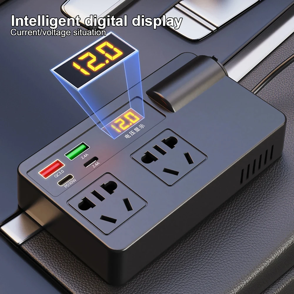 Car mounted power inverter 12v24v to 220v multifunctional conversion suitable for small and large trucks car inverter