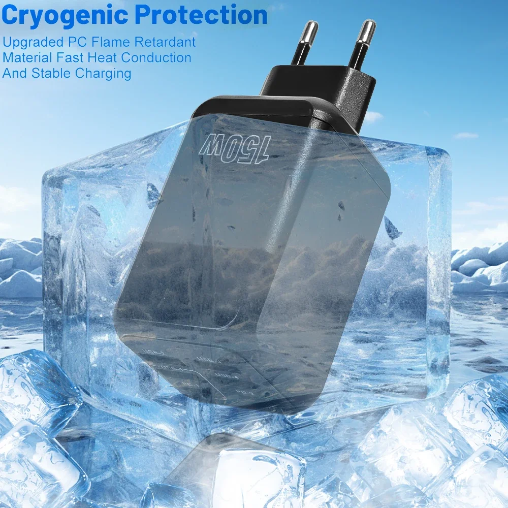 150W Super Quick Charging Multi Ports Cell Phone Charger Head 4 USB A 2 PD Wall Charger Adapter for IPhone 15 14 Samsung Xiaomi 7 Sbd2a5cb0fe964dbfb35b722d88c8d63cy
