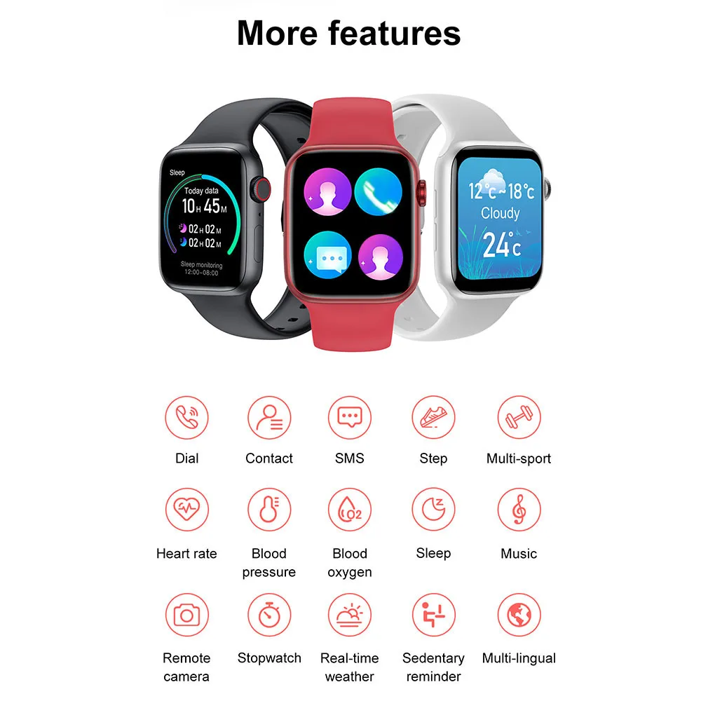 2021 IWO 13 PRO Watch 7 T500 Smart Watch Series 7 DIY Dials Heart Rate BT Call Men Women Sport Smart Watch PK X8MAX HW22 W46 W37