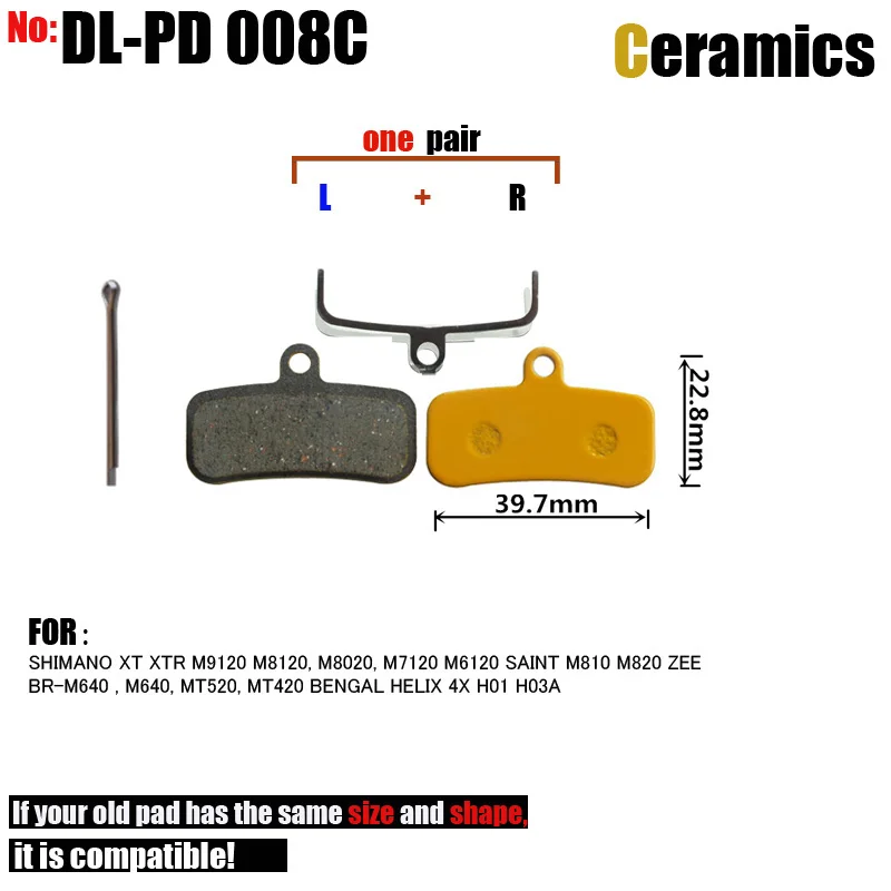 Pastiglie Freno Disco Ceramiche Noah And Theo Per Shimano Deore M6120 E ZEE M640 - Arancioni