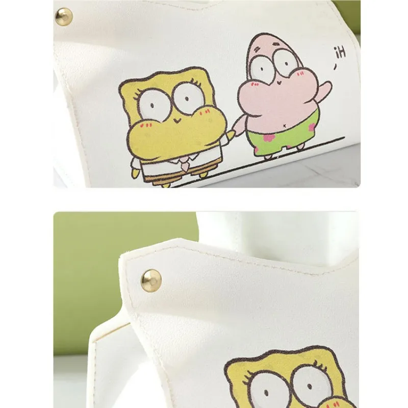 SpongeBob SquarePants Patrick Cute PU Tissue Box Cover Napkin Tissue Paper  Storage Box Car Home Living Room Bathroom Decoration