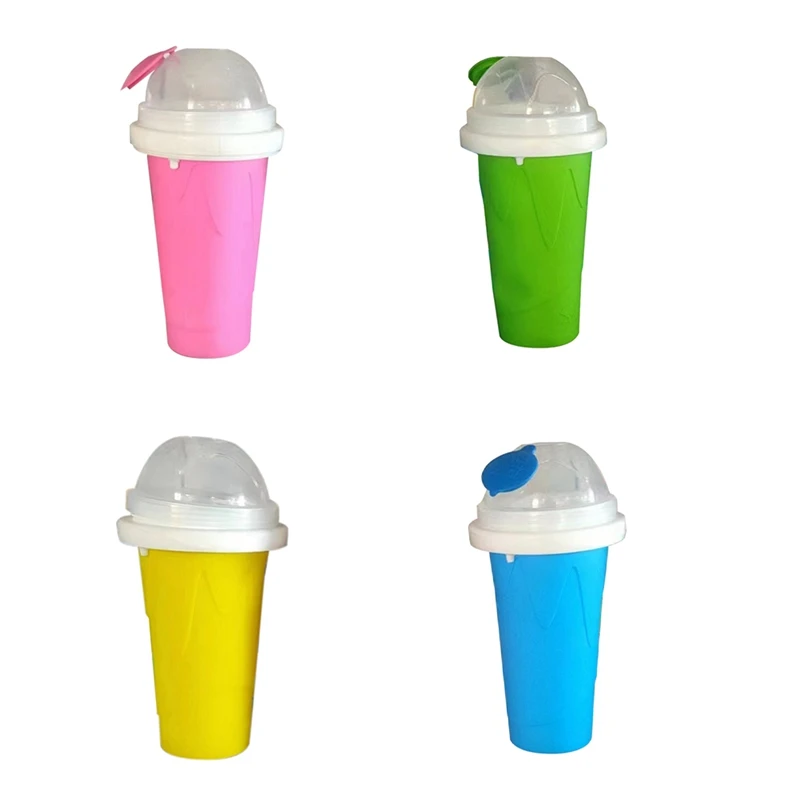 

HOT-DIY Magic Slushy Maker Squeeze Cup, Portable Smoothie Squeeze Cup For Juices, Milk And Ice Cream Make
