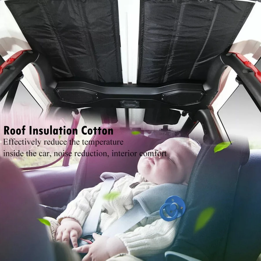 4PCS Roof Cotton Sound Heat Insulation Pad For Jeep Wrangler JK JL 2-Door JK/JL 2012-Car Roof Hardtop sound proof mat sound insulation mat heat insulation mat