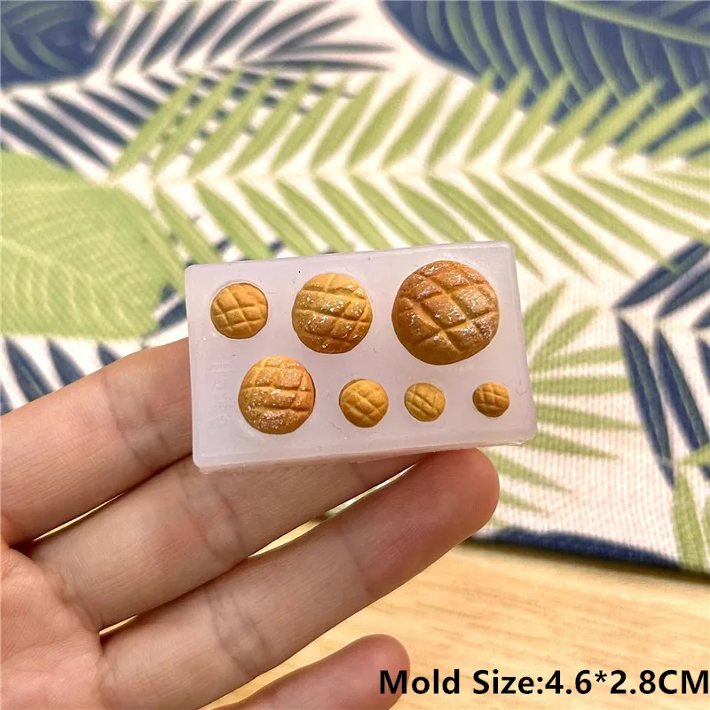 Mini Keks Brot Donuts Silikon Form DIY Lebensmittel Dessert Spielzeug Keramik Tonis Harz Kunst Form Kuchen Dekoration Puppenhaus Zubehör