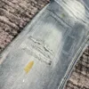 men scratch distressed slim fit blue jeans 3