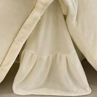 Drap de lit en polaire double face, broderie thermique épaisse, quatre pièces, kit de literie pour l'hiver, housse de couette 4