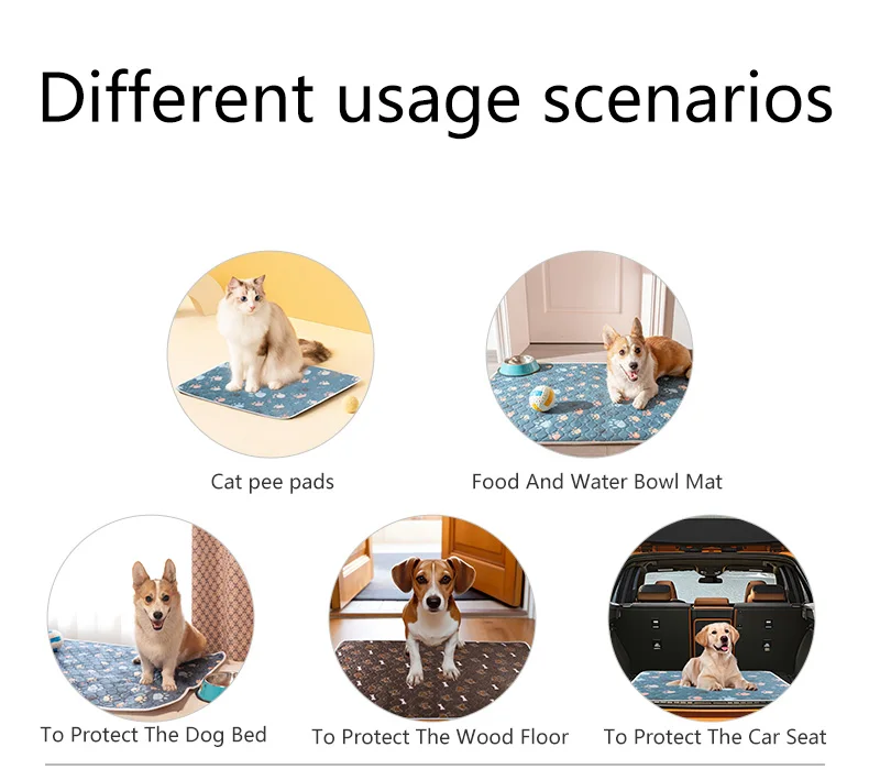 BIAI Winter New non-slip Mat for Pets Waterproof Dog Pee Pad Breathable Cat Mat Washable Pet Diaper Pad High Absorbent Pet Mat