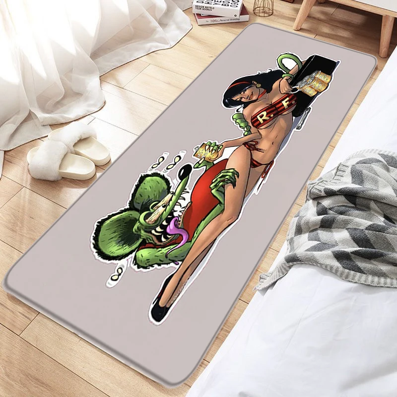 

Doormats Rat Fink Living Room Carpet Anime Floor Mat Fluffy Pet Rugs Bath Mat Kitchen Hallway Foot Rugs Home Decor Birthday Gift