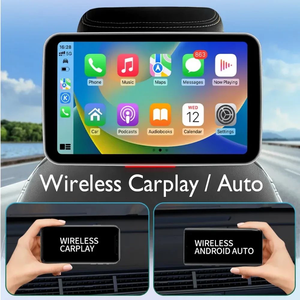 10.1 بوصة HD 1280*720 أندرويد سيارة مسند الرأس رصد...