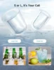Countertop Ice Maker with Handle, Ice in 6Mins, 26 lbs/Day,Portable Ice Maker Machine with Self-Cleaning for Apartment/Under 5