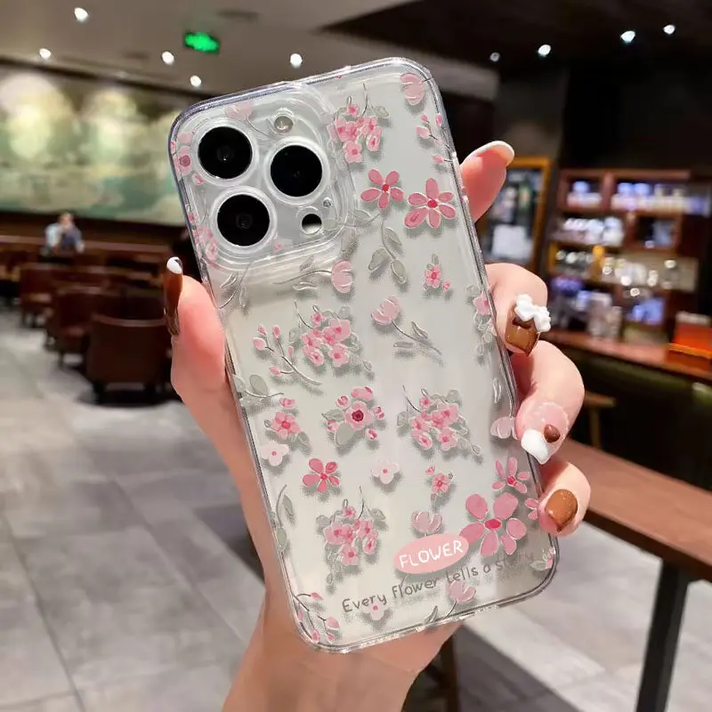 Pink Floral Protective Phone Case
