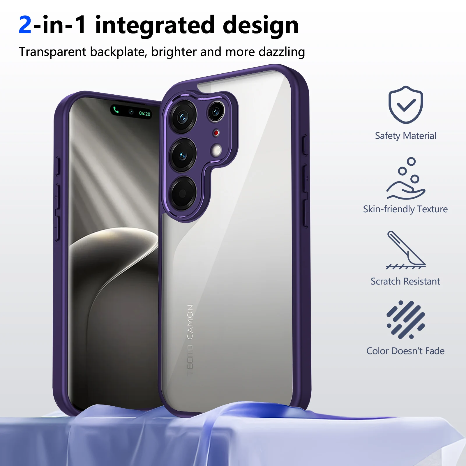Tecno Camon 50 Ultra Protective Air Cushion Clear Matte Back Cover Case