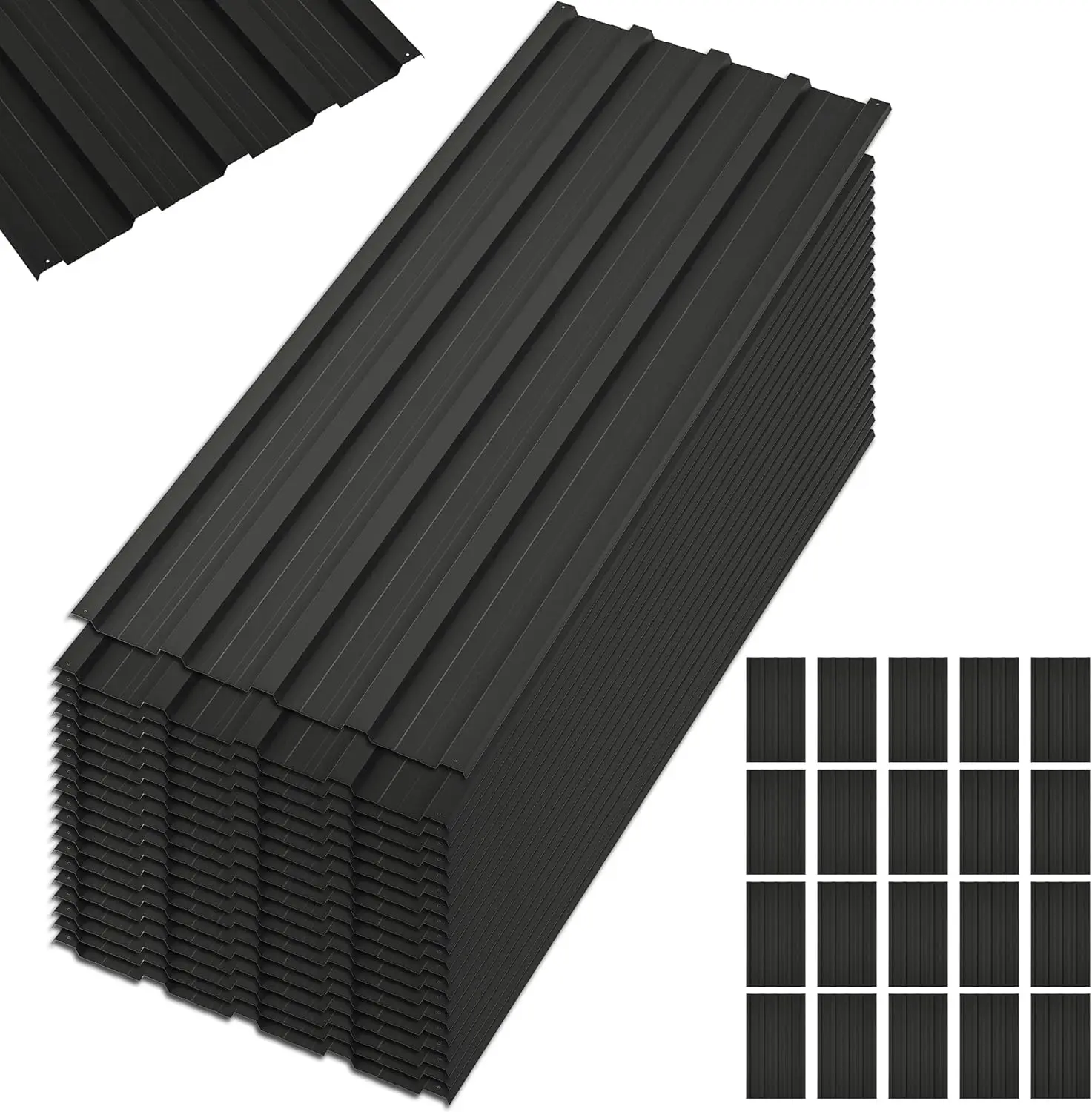 Roofing Panels, L42.52 inch&times;W16.77 inch Metal Roof Panels, Corrugated Roofing Panels for Garages
