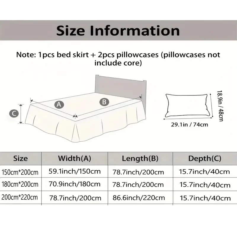 Summer Bed Skirt Style Bedspread Lace European Style Three Piece Set Skirt Bed Cover Mattress Dust Protection Cover 3Pcs