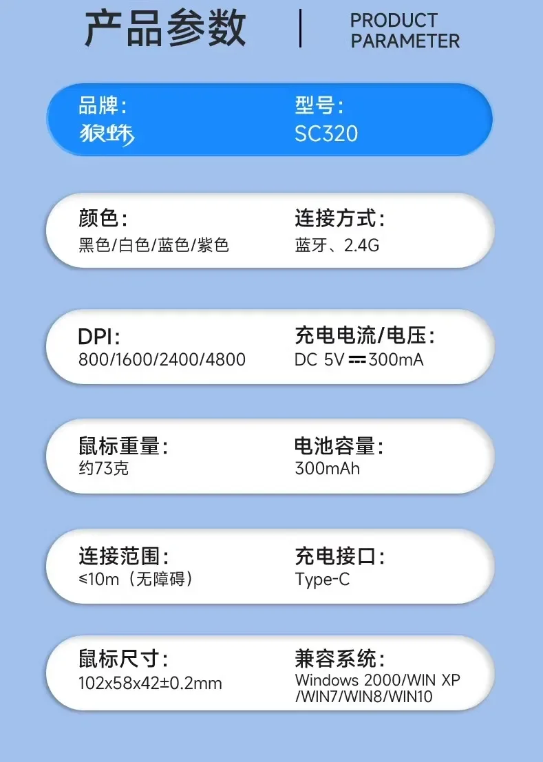 Aula Sc320 Xiao Qiao 미니 마우스 무선 블루투스 2.4ghz 2 모드, 3 단 제어, PC 컴퓨터 사무실 소녀 선물