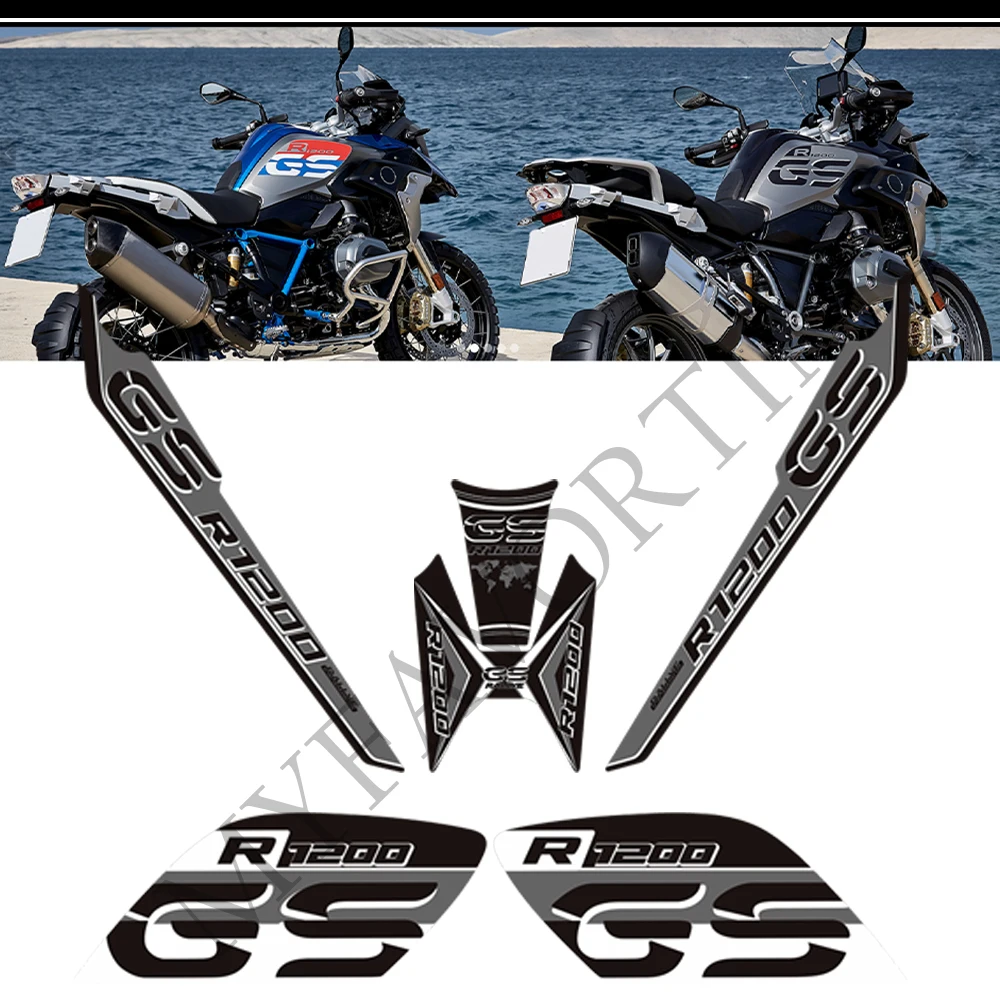 Tank Pad Stickers For BMW R1200GS R1200 R 1200 GS LC Rallye Rally Extension Extender Fairing Fender Decal Adventure Protection lc rallye extension extender fairing fender tank pad decals decal adventure protection for bmw r1200gs r1200 r 1200 gs