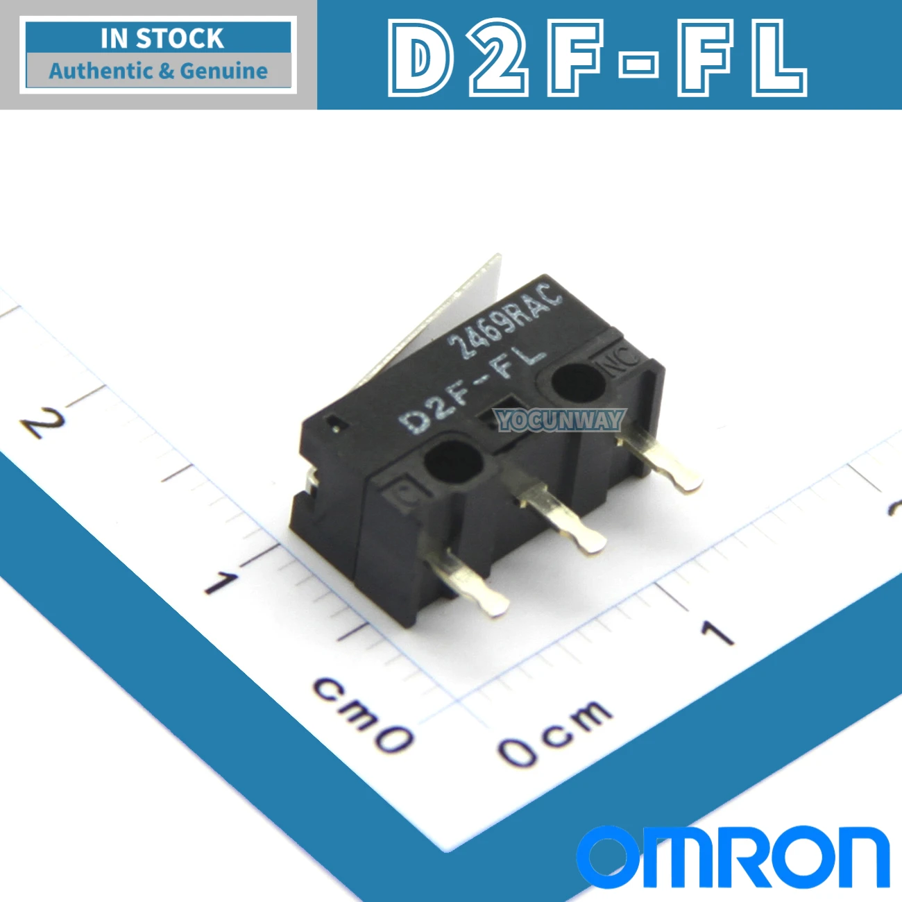 

New Authentic Original Japan OMRON Micro Switch D2F-FL For 3 PIN 1A 125VAC