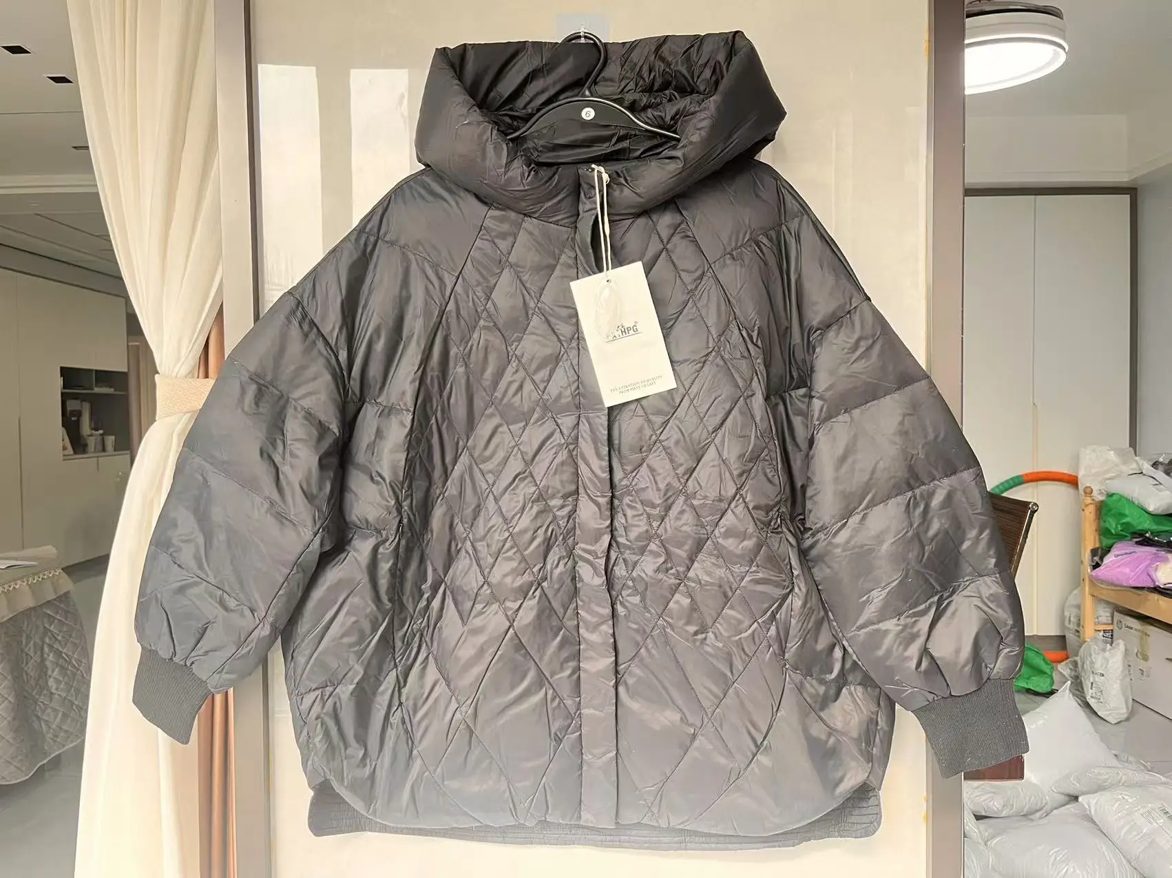 Lightweight Loose Warm Casual Down Cotton Jacket 2023 New Women Autumn Winter Loose Hooded Warm Outwear Female Parkas Overcoat