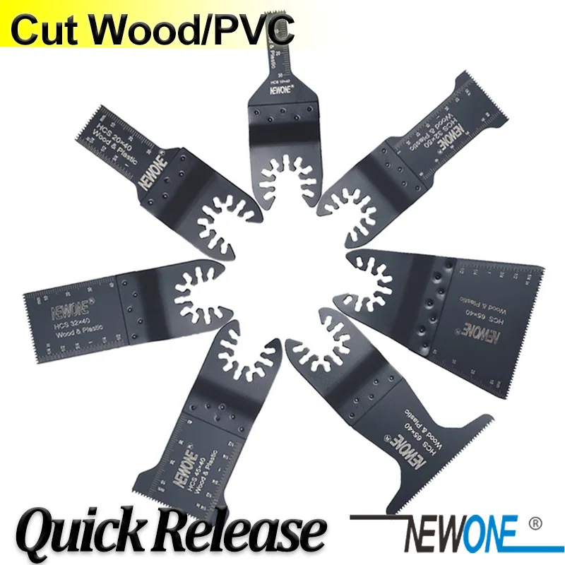 

NEWONE Quick-release HCS Standard Oscillating Saw Blade For multi-function Tool Renovator Saw Blades Cut wood/soft metal