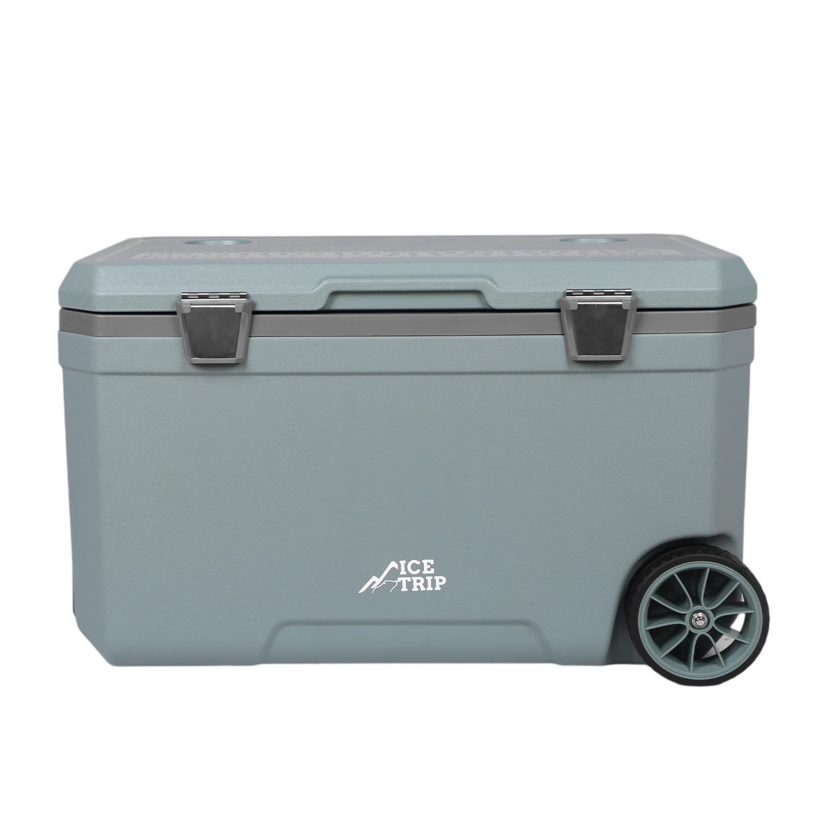 Green Hard Shell 70L Wheeled Cooler for Beach Camping