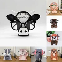 Cute Farm Animal Glasses Frame Creative Pet Shape Wood Carving Eyeglasses Stand Holder for Bedroom Office Desk Accessories 1