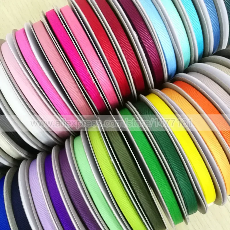 (18Meters) 1/4" 0.6cm 6mm Grosgrain Ribbon/ Polyester Ribbon Grosgrain/Narrow Width Grosgrain Ribbon 6mm Multi Colors 4A06