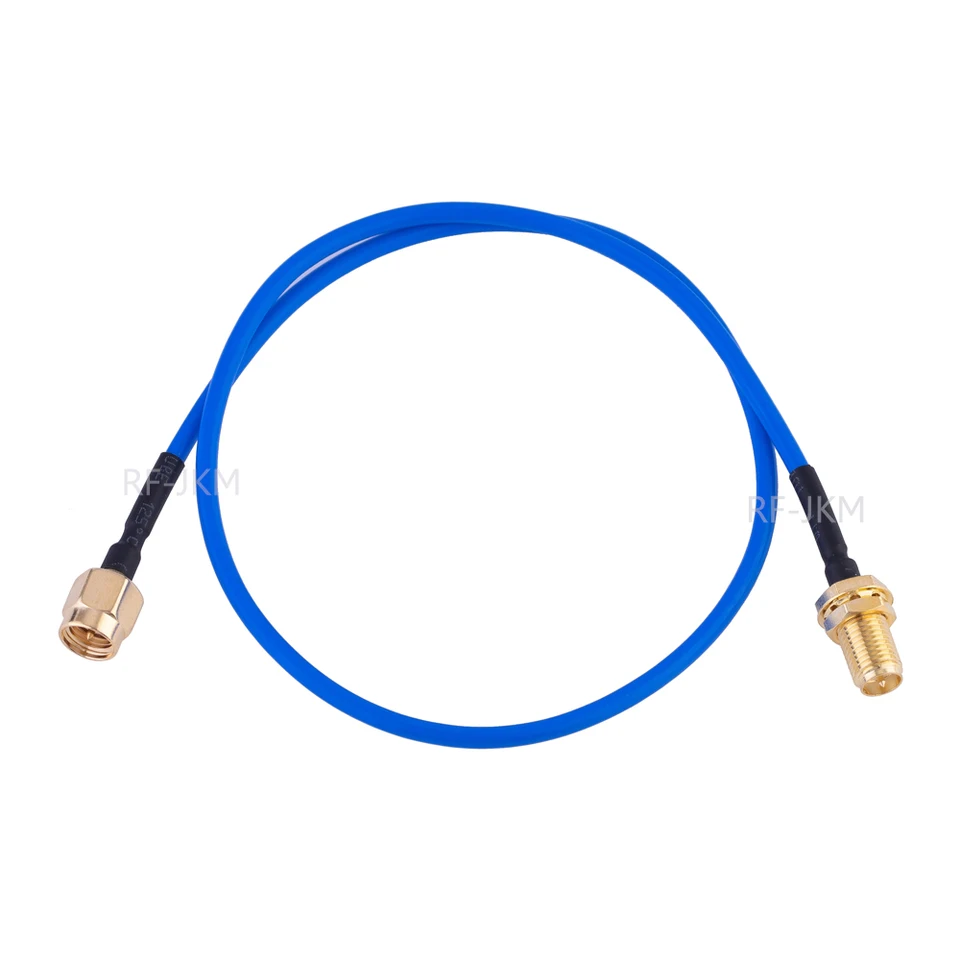 Cable Coaxial RF Semiflexible, Conector SMA Macho A SMA, Color Azul