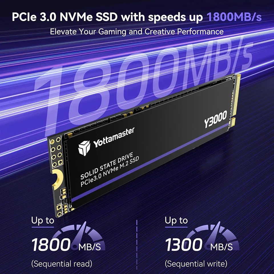 Yottamaster Y3000 NVMe M.2 SSD 1TB　① Yottamaster Y3000 256GB 1TB SSD M.2 2280 NVMe Internal Solid