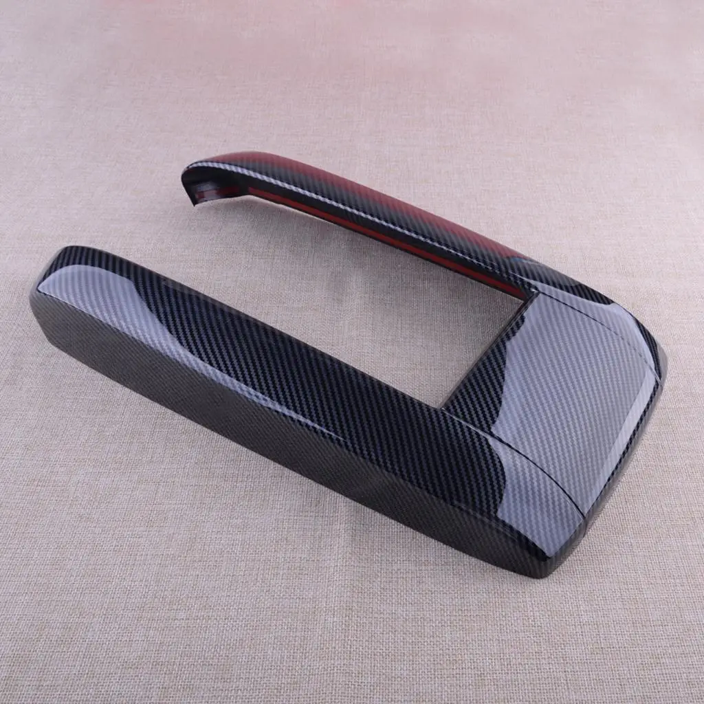 

Black Carbon Fiber Style ABS Car Front Center Console Armrest Panel Cover Trim Fit for Toyota Highlander 2020 2021 2022