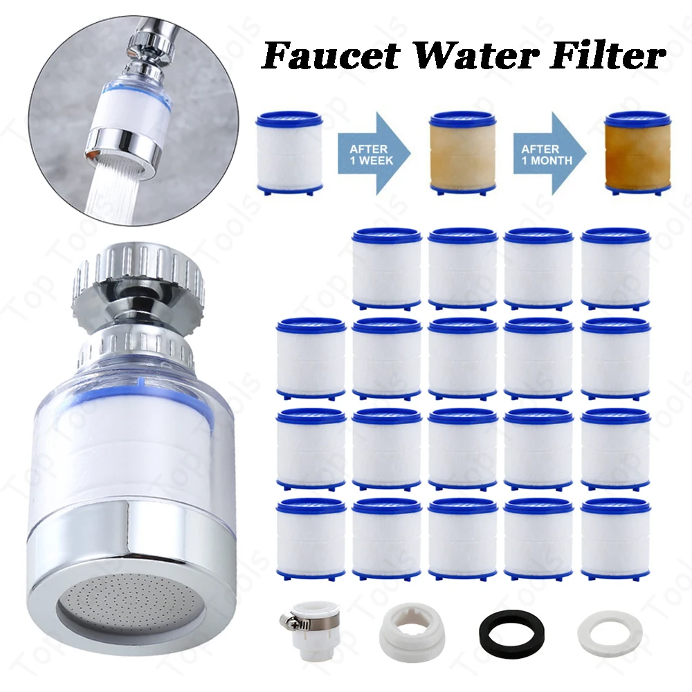 Faucet Filter Elements Water Purifier Filter For Shower PP Cotton Filtration For Kitchen Bathroom Remove Chlorine Heavy Metals