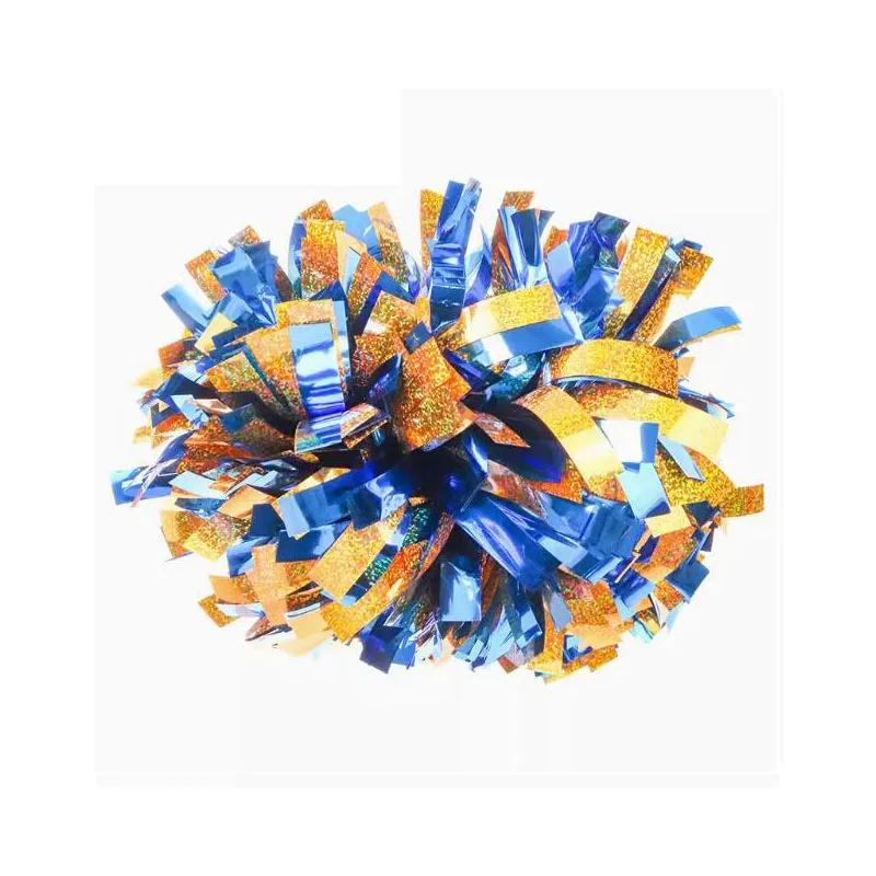 1Piece,Cheerleader Pom, Cheerleader Poms,TURQUOISE, Holographic Silver, 4 ",6",8 ", Pick Color