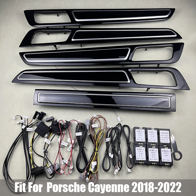 

LED Car Ambient Light Replace Door Panel Set Decorative Atmosphere Lamp Fit for Porsche Cayenne 2018 2019 2020 2021 2022