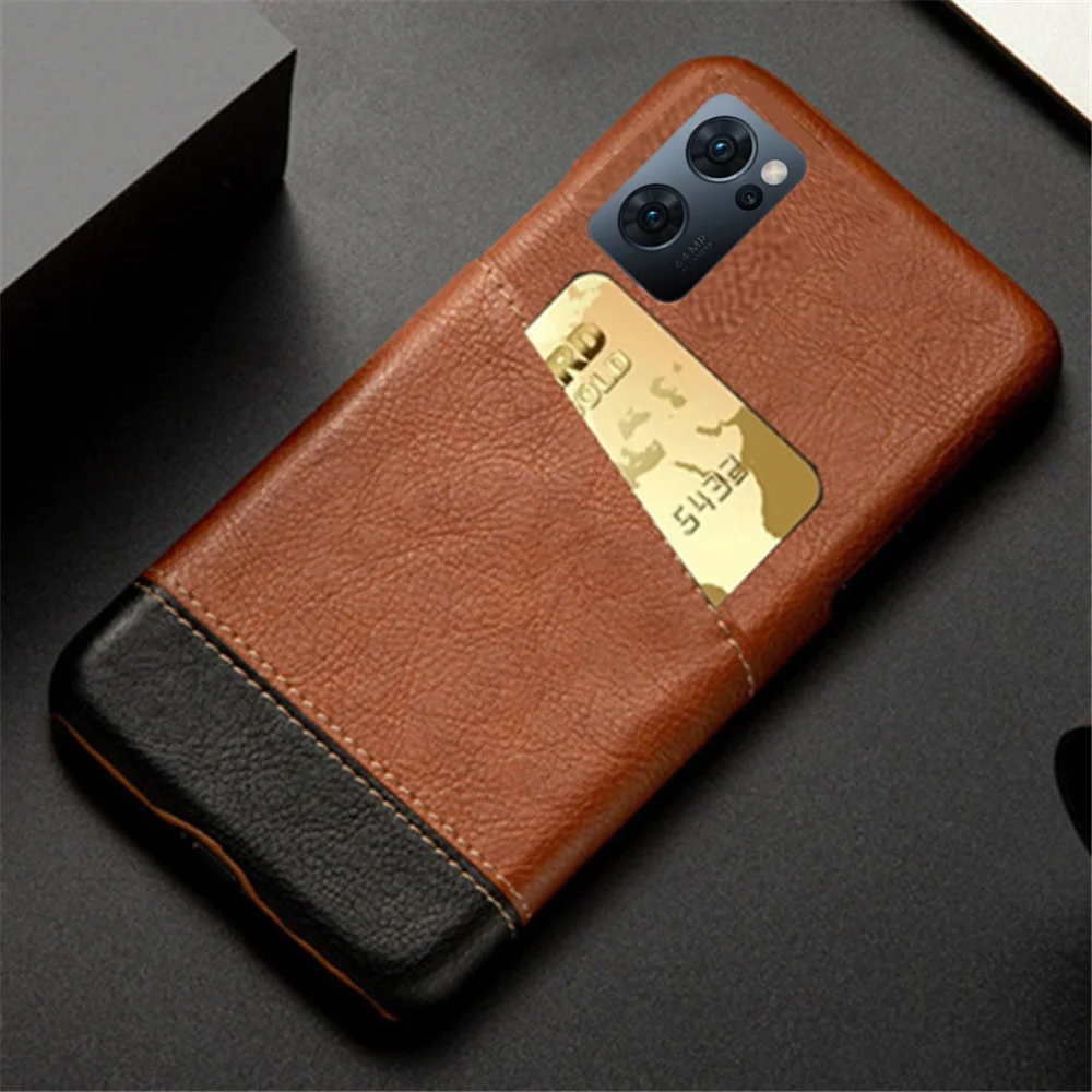 

For OPPO Find X5 Lite Case Cover OPPO Find X5 Lite Card Slot Holder Mixed Splice PU Leather Cover For OPPO Find X5 Lite Fundas