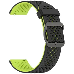 22mm Sport Silicone Replacement Wristband for 22mm Universal (Black green)