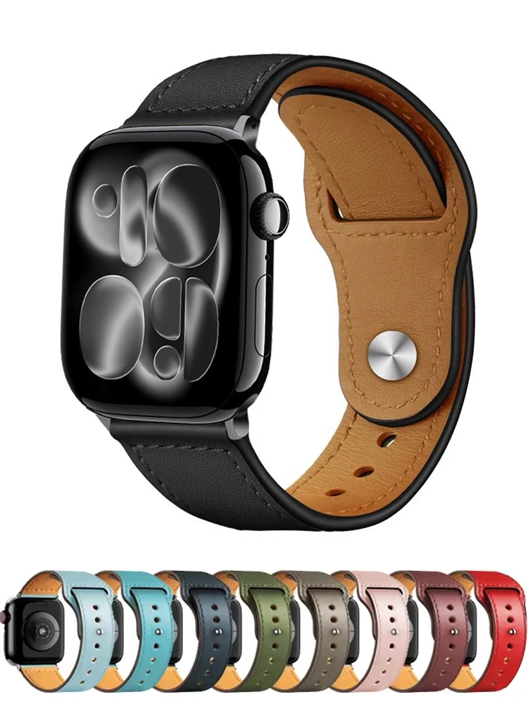 Elegant Leather Strap for Smartwatch - Premium Wristband Bracelet