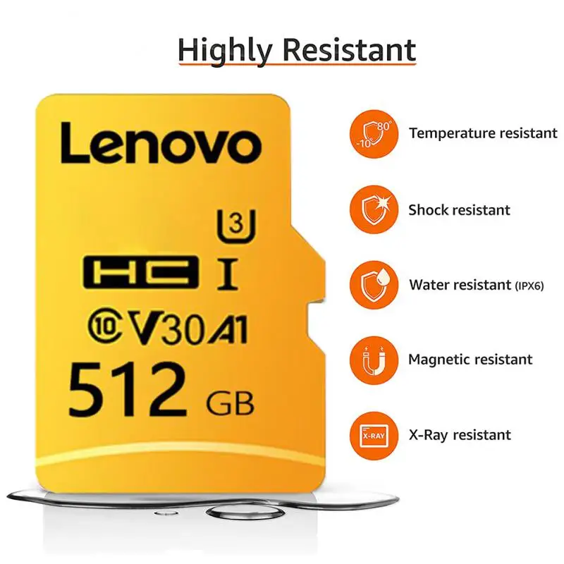 Lenovo 2TB mikro TF/SD rty Tanítási óra 10 Magas légnyomású levegő sebesség memória rty V60 128GB SD kártyák 1TB 512GB TF rty 256GB számára Nintendo Vasúti váltó drón