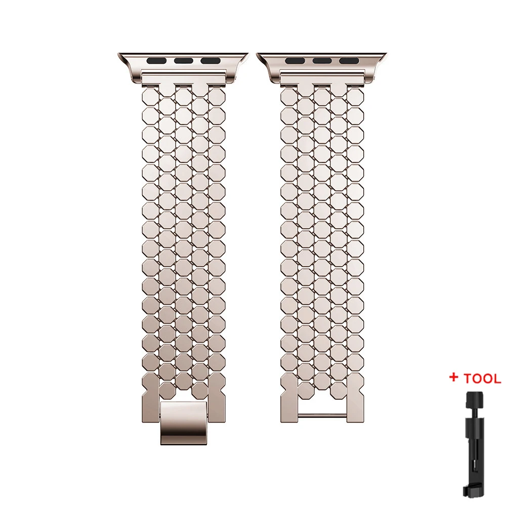 Elegant Metal Alloy Bracelet Strap