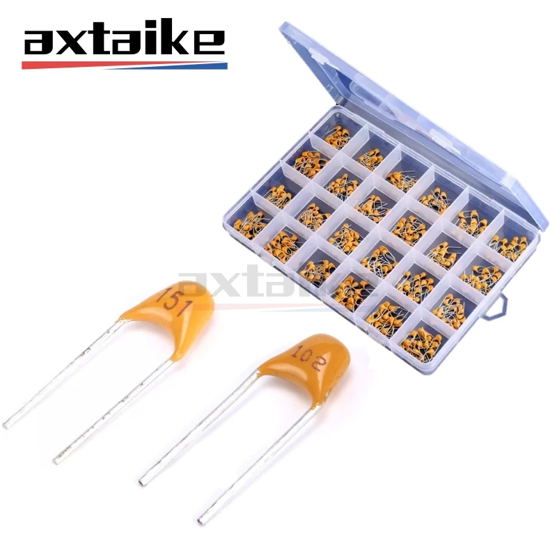Monolithic Ceramic Capacitor Kits 10pF-10uF 50V 106 105 474 104 103 102 101 33 47 56 68 PF 10NF 100NF MLCC 180/300/480/500PCS ceramic capacitor,multilayer capacitor