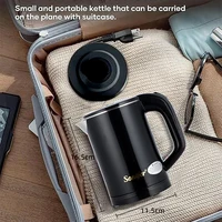 0.6L Travel Portable Electric Kettle 800W Energy Saving 304 stainless steel Mini Electric Tea Kettle Hot Water Pot 2