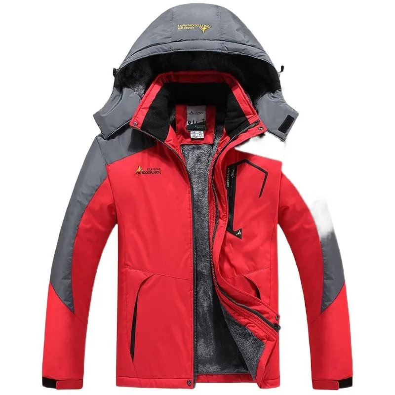Ski Jacket Men Waterproof Fleece Snow Jacket Thermal Coat For Outdoor Mountain Skiing Snowboard Plus Size Snowboardcoat