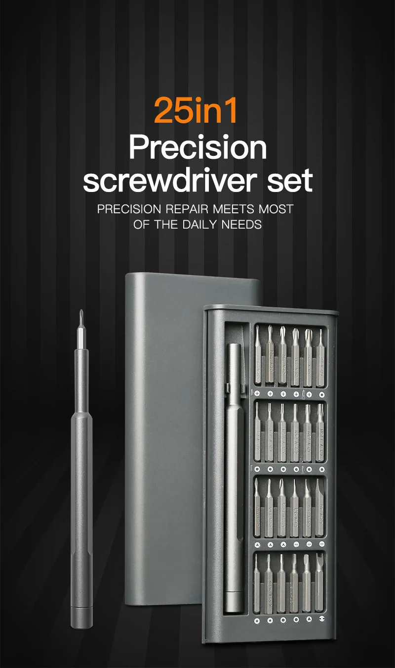 Set cacciaviti di precisione 25 in 1 kit attrezzi magnetici_voghion.com